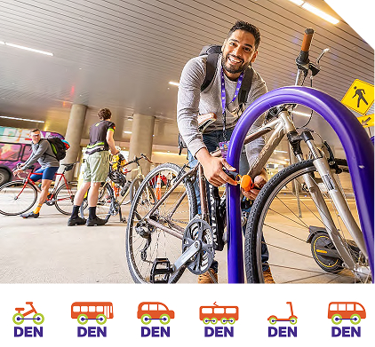 People using bike storage