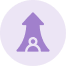 Light Purple up-arrow icon